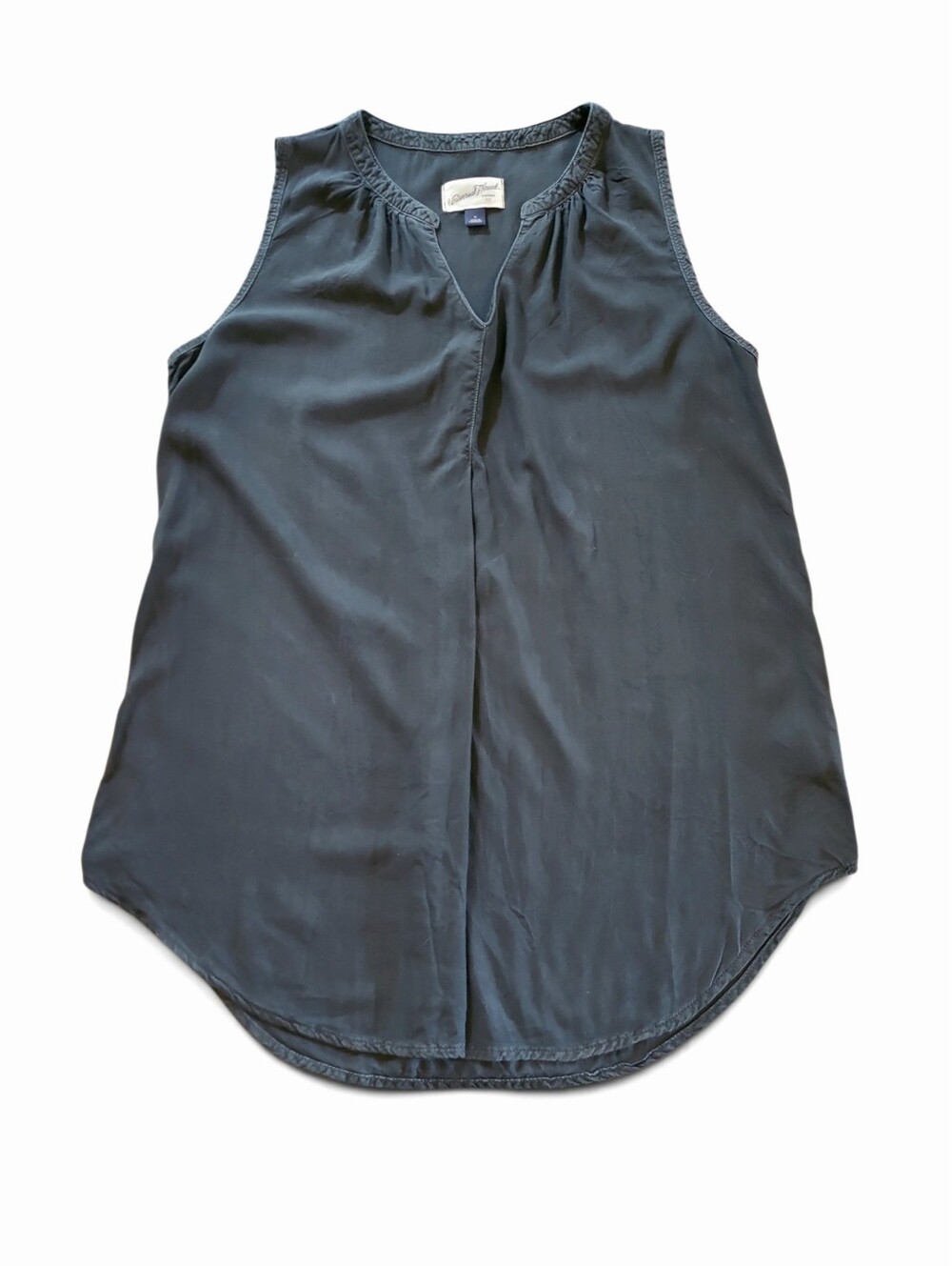 Women's Universal Thread Dark Grey Sleeveless Blouse Rayon Small